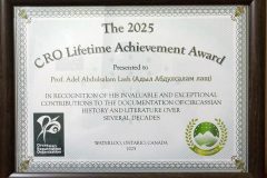 The Circassian Repatiation Organization Honors Dr. Adel Abdelsalam Lash with the Lifetime Achievement Award
